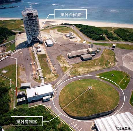 （上記写真　中型ロケット発射場の配置）